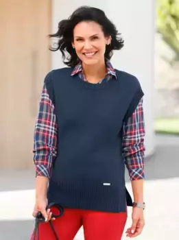 Casual Looks свитер-жилет "жилет-свитер", синий