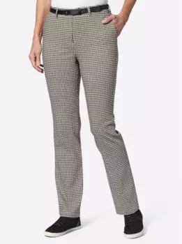 Casual Looks тканые брюки, цвет Sesam-Schwarz-Kariert