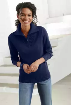 Casual Looks Тройер "Свитер", цвет морской волны