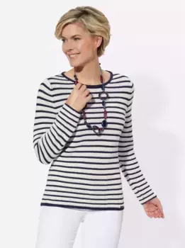 Casual Looks Вязаный джемпер "Пуловер", цвет Marine-Wei-Geringelt