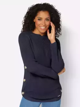 Casual Looks Вязаный джемпер "Пуловер", цвет морской волны