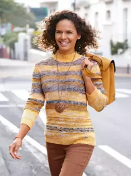 Casual Looks Вязаный джемпер "Пуловер", цвет Ocker-Braun-Meliert