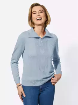 Casual Looks Вязаный джемпер "Пуловер", голубой