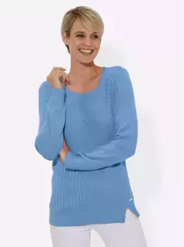 Casual Looks Вязаный джемпер "Пуловер", голубой