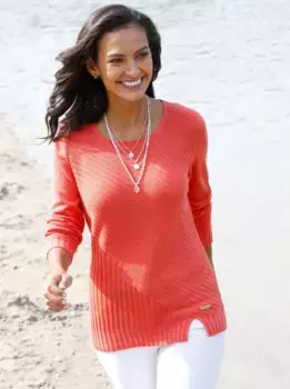 Casual Looks Вязаный джемпер "Пуловер", коралловый