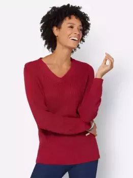 Casual Looks Вязаный джемпер "Пуловер", красный