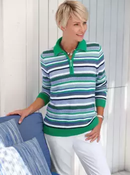 Casual Looks Вязаный джемпер "Пуловер", зеленый