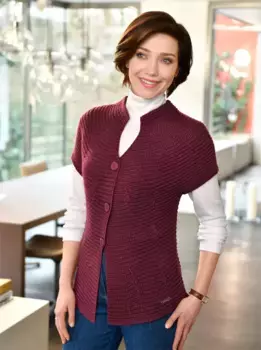Casual Looks Вязаный жилет, бордовый
