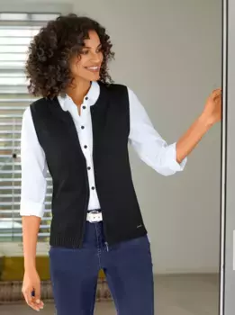 Casual Looks Вязаный жилет, черный