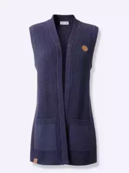 Casual Looks Вязаный жилет, цвет морской волны