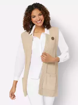 Casual Looks Вязаный жилет, цвет Sand