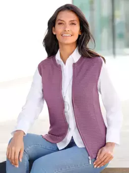 Casual Looks Вязаный жилет, фиолетовый