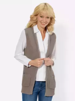 Casual Looks Вязаный жилет, коричневый