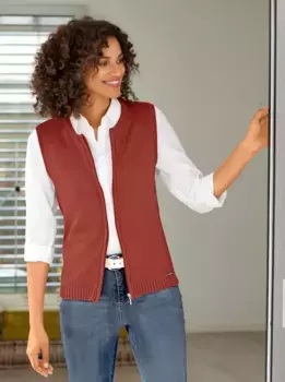 Casual Looks Вязаный жилет, красный
