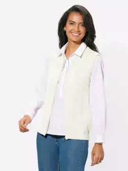 Casual Looks Вязаный жилет, кремовый