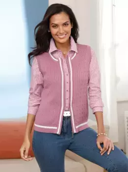 Casual Looks Вязаный жилет, розовый