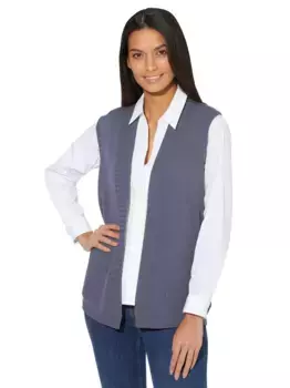 Casual Looks Вязаный жилет, синий