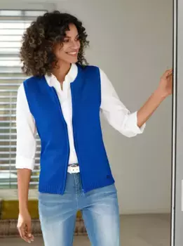 Casual Looks Вязаный жилет, синий