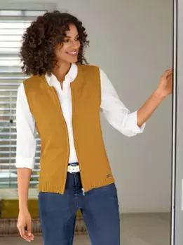 Casual Looks Вязаный жилет, желтый