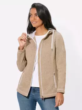 Casual Looks вязаная флисовая куртка, бежевый
