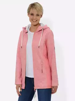 Casual Looks вязаная флисовая куртка, цвет Flamingo-Wei-Meliert