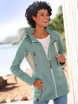 Casual Looks вязаная флисовая куртка, цвет Kalkmint-Jade-Gemustert