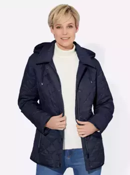 Casual Looks Зимняя куртка с капюшоном, цвет морской волны