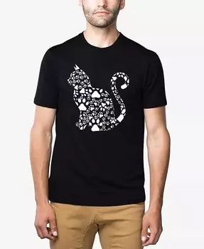 Cat Claws — мужская футболка премиум-класса Word Art LA Pop Art, черный