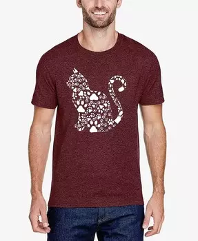 Cat Claws — мужская футболка премиум-класса Word Art LA Pop Art, красный