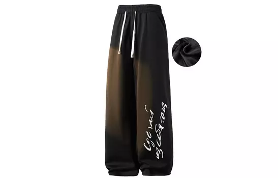 Cat Man Miiow Повседневные брюки унисекс MIIOW, Черный на флисовой подкладке