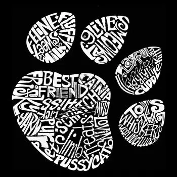 Cat Paw — мужская футболка премиум-класса Word Art LA Pop Art