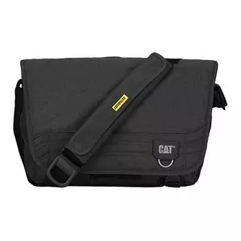CAT Сумка через плечо, полиэстер, черная, серая, мужская