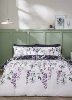 Catherine Lansfield Пододеяльник Глициния, белый