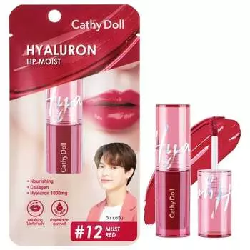 Cathy Doll Гиалуроновый увлажняющий крем для губ 3,9 г. 12 Должен Красный, Must Red