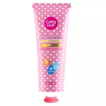 Cathy Doll Отбеливающий солнцезащитный крем Magic Cream с L-глутатионом SPF50 PA+++ 138 мл, Pink