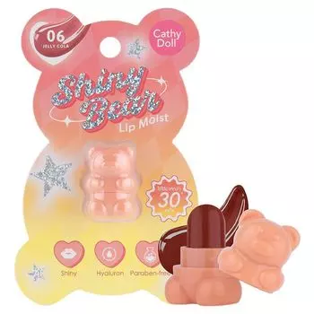 Cathy Doll Увлажняющий бальзам для губ Shiny Bear Lip Moist 1,1 г 06 Желе-Кола, Jelly Cola