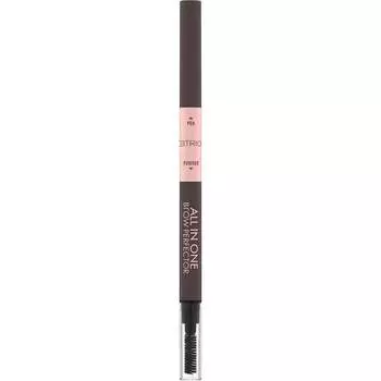 Catrice, карандаш для бровей All In One Brow Perfector, цвет 030 Темно-коричневый, 0,4 г