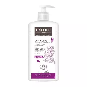 CATTIER PARIS Увлажняющий лосьон для тела Бабассу с маслом инжира и ароматом веганского крема для тела 500 мл