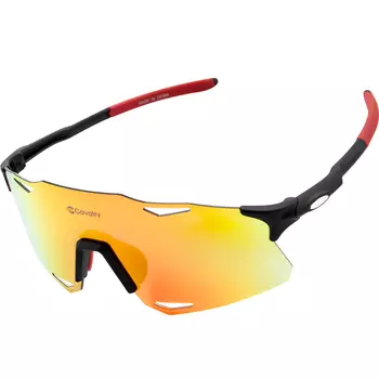 Очки солнцезащитные CAVALRY для велоспорта поляризационные, красный/черный