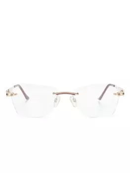 Cazal очки 1275 в безободковой оправе, золотистый