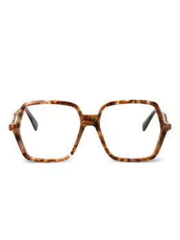 Cazal очки с логотипом, коричневый