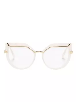 Cazal очки в оправе 'кошачий глаз', золотистый