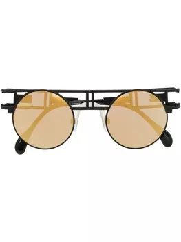 Cazal солнцезащитные очки 9580 в круглой оправе, черный