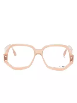 Cazal солнцезащитные очки в геометричной оправе, розовый