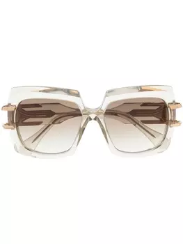 Cazal солнцезащитные очки в квадратной оправе, нейтральный цвет