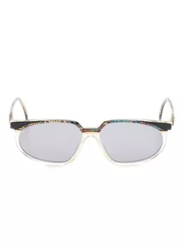 Cazal солнцезащитные очки в квадратной оправе с принтом, черный