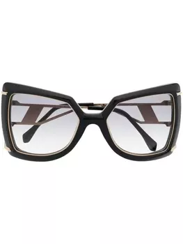 Cazal солнцезащитные очки в оправе 'бабочка', черный