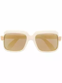 Cazal солнцезащитные очки в прямоугольной оправе, нейтральный цвет