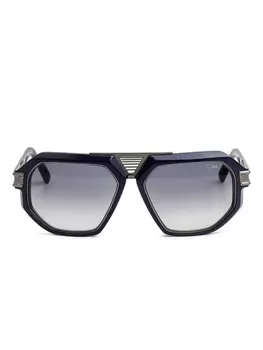 Cazal солнцезащитные очки в шестиугольной оправе, черный