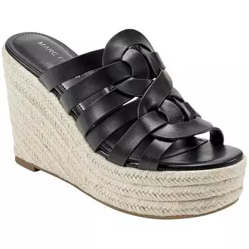 Cazzie 2 женские сандалии на танкетке из искусственной кожи с перекрестными босоножками Marc Fisher, черный